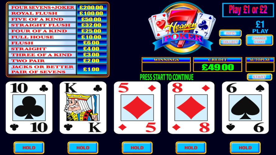 7 Heaven Poker - B4 - Screenshot