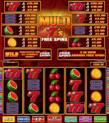 Multi 7s Free Spins PP - B3 - Screenshot