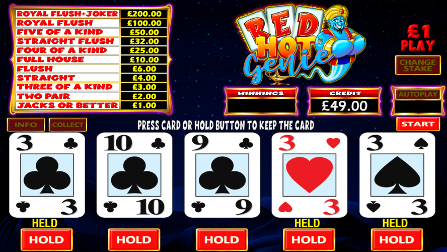 Red Hot Genie Poker - B4 - Screenshot