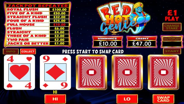 Red Hot Genie Poker - CAT C - Screenshot